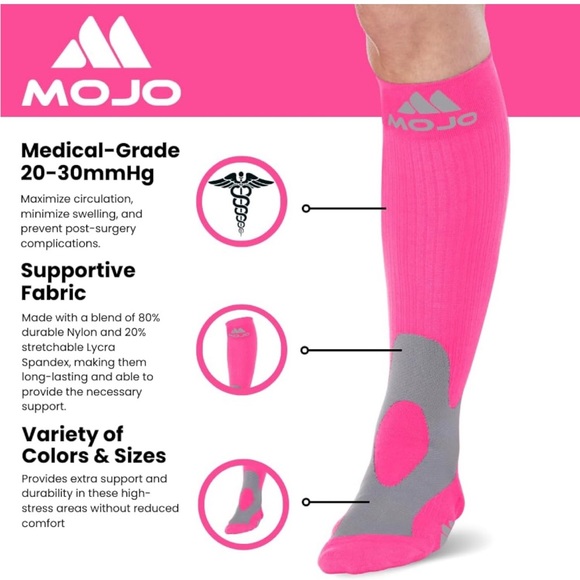 Plus Size compression socks 20-30mmHg Full Calf - Picture 2 of 3